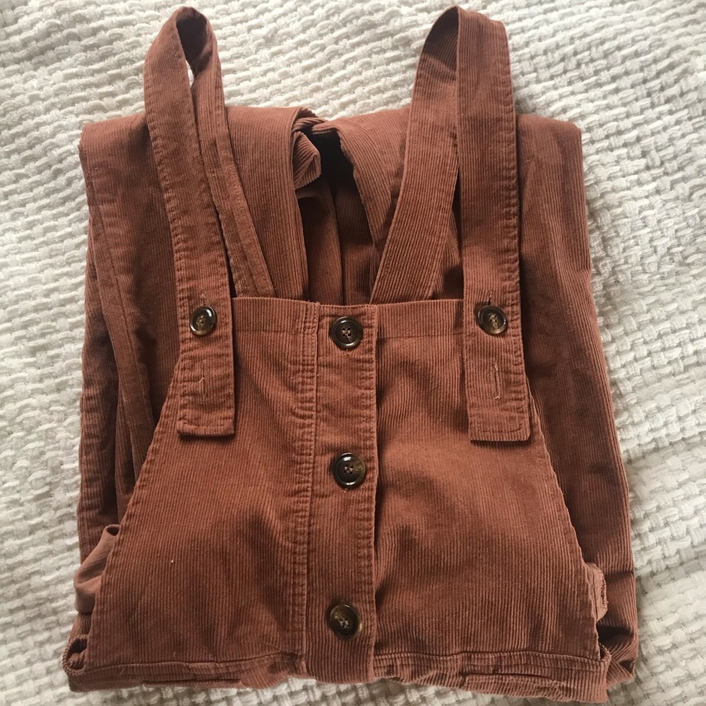 Corduroy Bell-Bottom Overalls